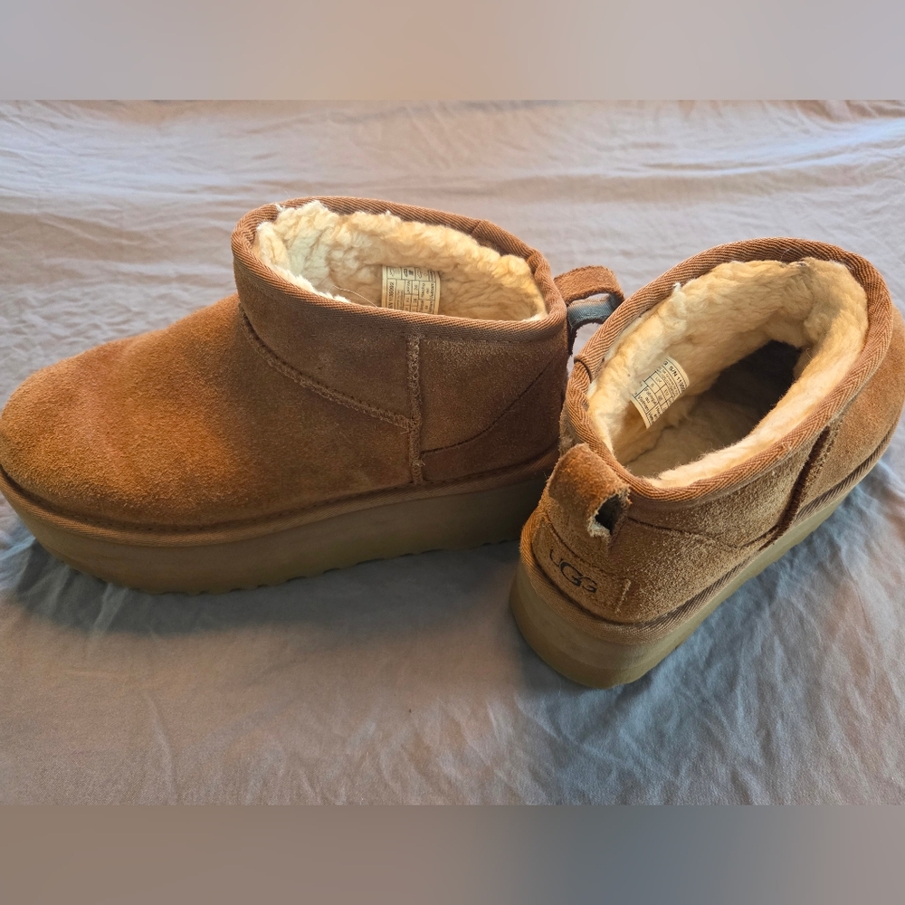 UGG ~ Classic Ultra Mini Platform ~ Chestnut ~ Sz 7